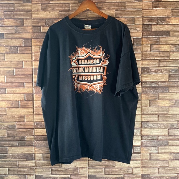 Mens 3XL Jerzees 100% Cotton Black Branson Missouri T Shirt - Picture 1 of 8